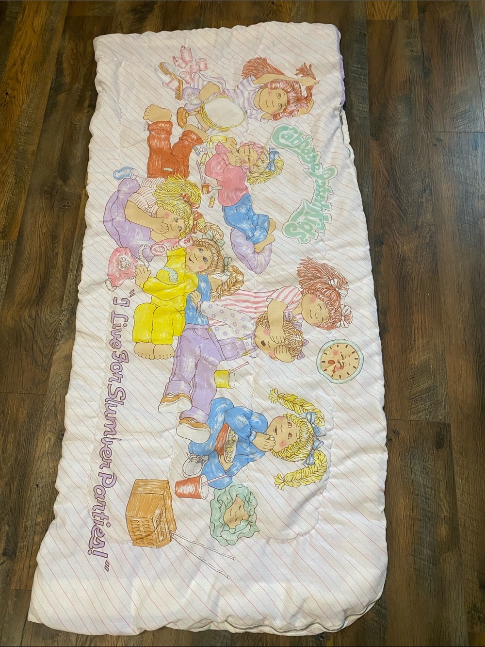 Vintage 1983 Cabbage Patch Kids Quilted Sleeping Bag